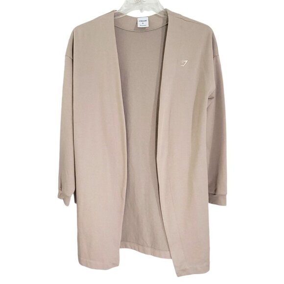 Gymshark Womens Gray Oversized Cardigan Robe Open‎ Front Long Sleeve Size XS - Picture 1 of 11